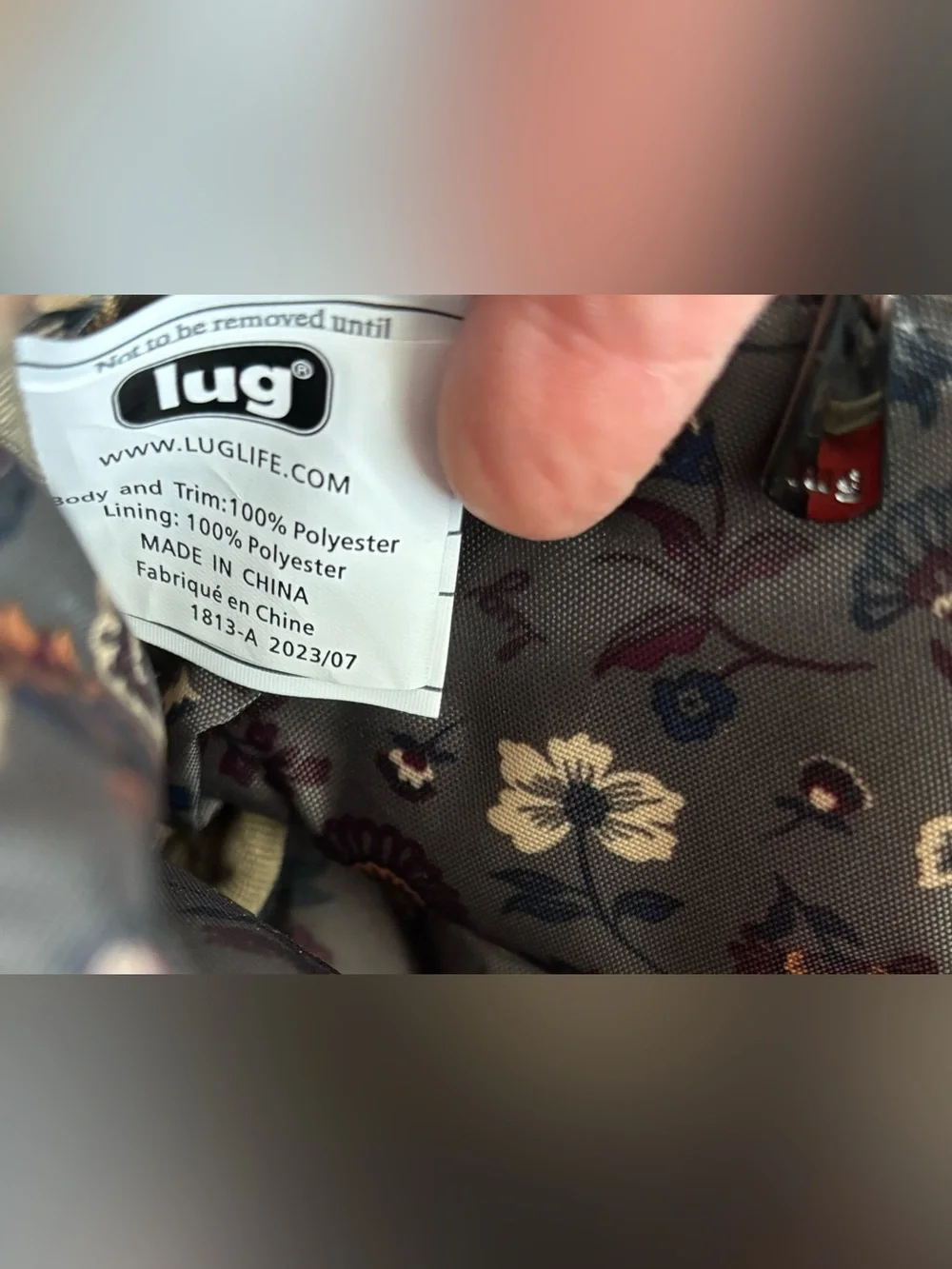 Lug Shiplap RFID Wristlet Pouch Metallic Walnut Boho Floral NWT